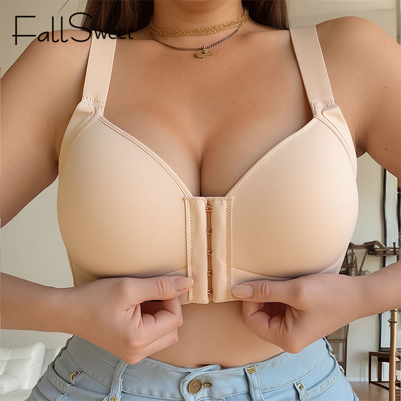 Bra Top Seamless - FallSweet Reggiseno con chiusura frontale senza
