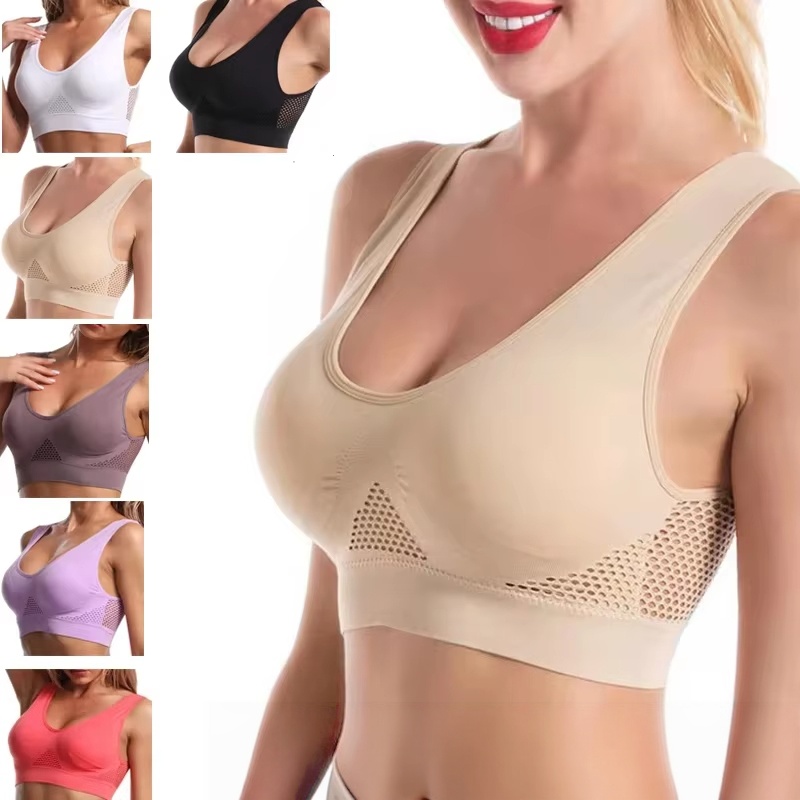 Bra Top Seamless - Reggiseno sportivo da donna taglie forti,