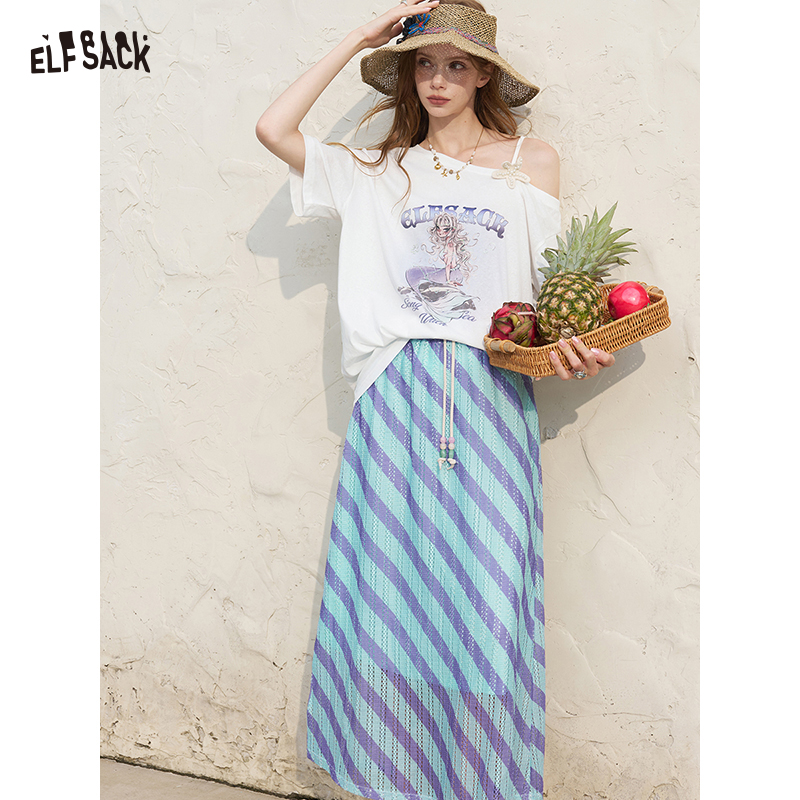 Women'S Fashion Graphic Tees - ELFSACK Set da donna con maglietta