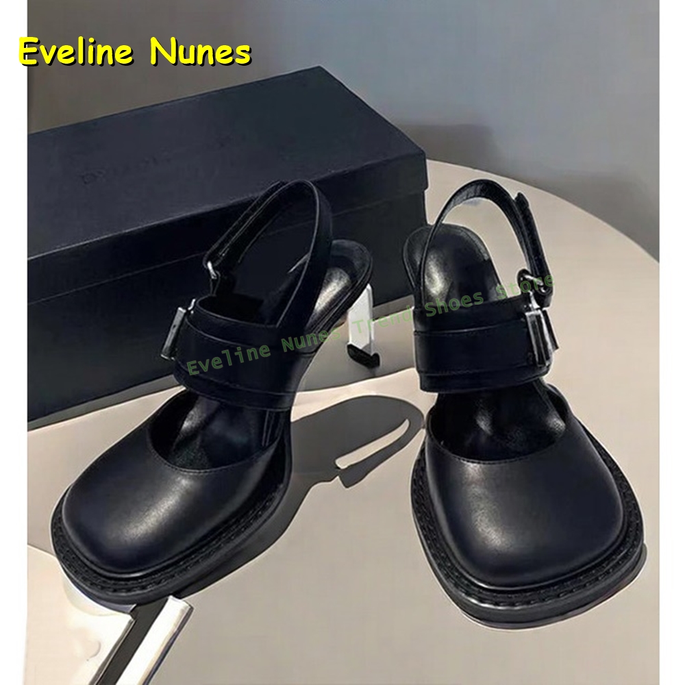Women'S Fashion Sandals - Sandali Mary Jane da donna neri