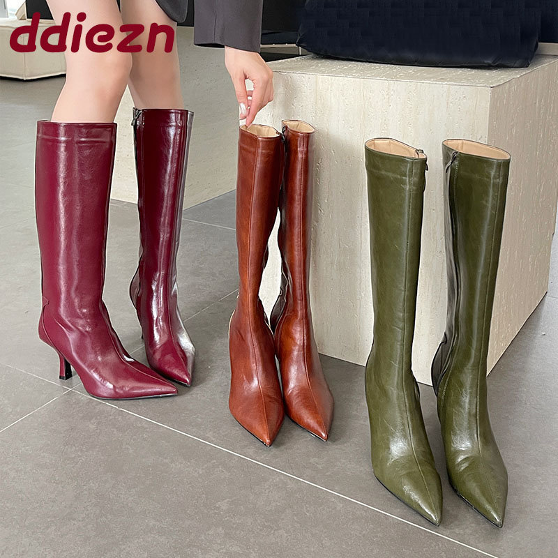 Women'S Fashion Knee High Boots - Moda punta a punta da donna