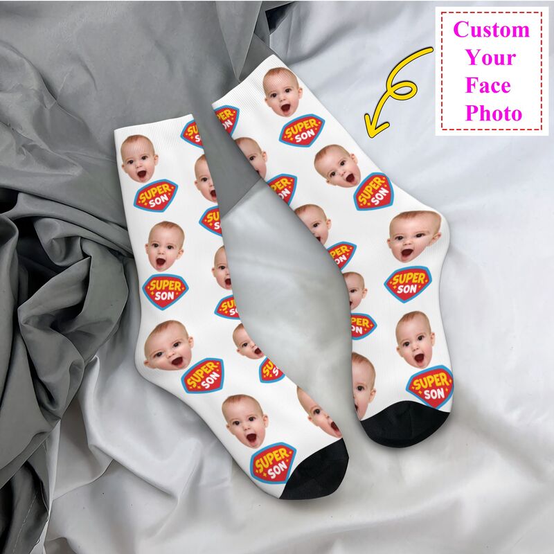 Women Fashion Designer Dresses Photos - Calzini da uomo personalizzati Super Figlio