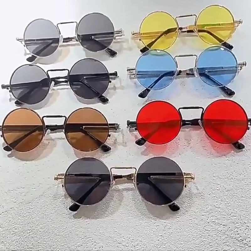 Women'S Fashion Eyeglass Frames - Occhiali da Sole Rotondi Vintage con