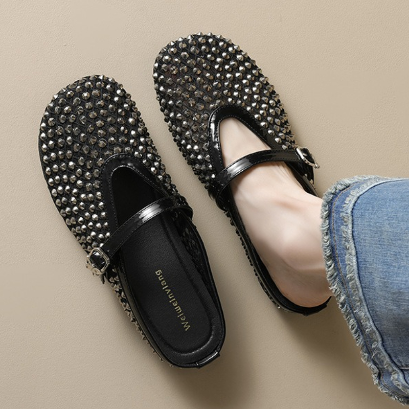 Women'S Fashion Sandals - Pantofole di marca con strass in