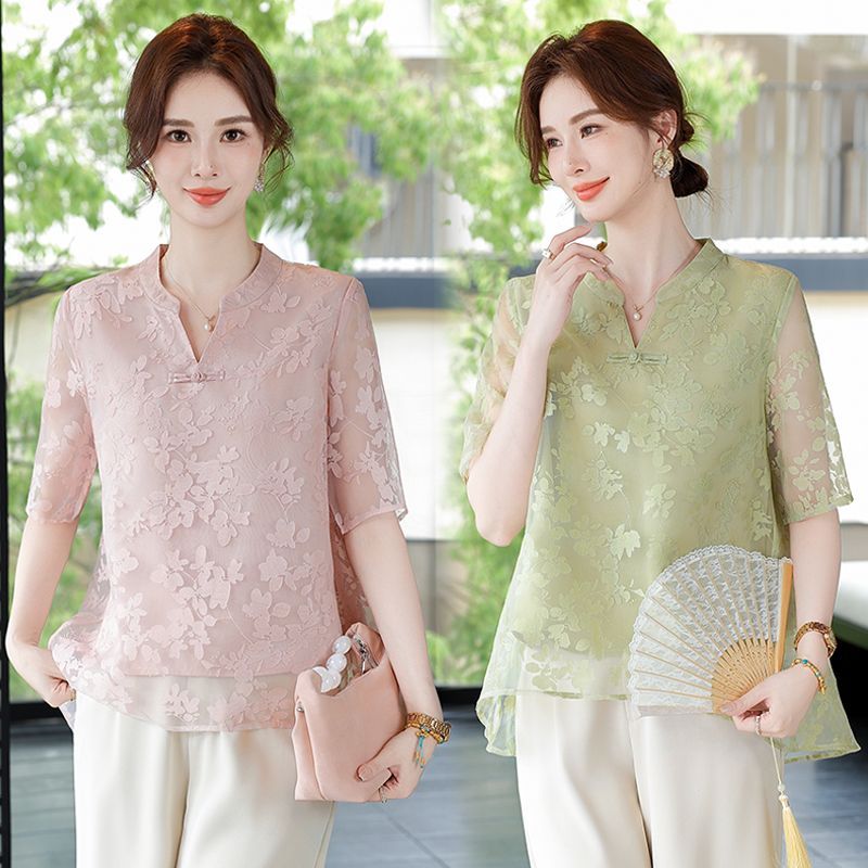 Women Fashion Over 60 - T-shirt estiva alla moda a maniche