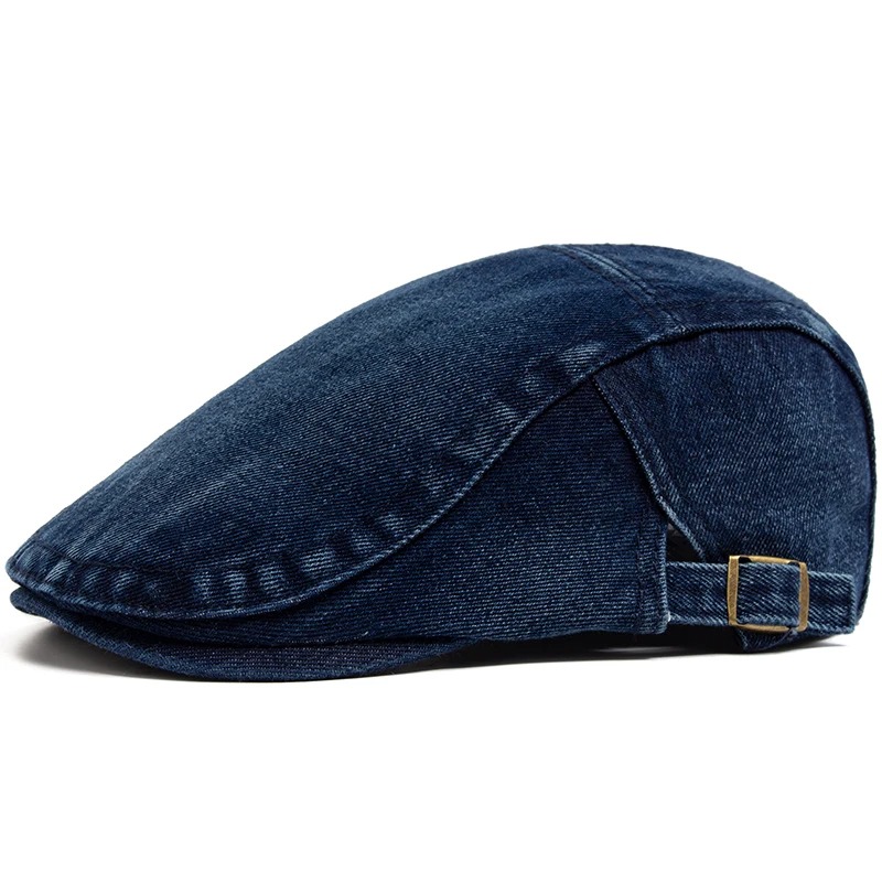 Women Fashion Nz - Berretto Regolabile in Cotone Denim Stile