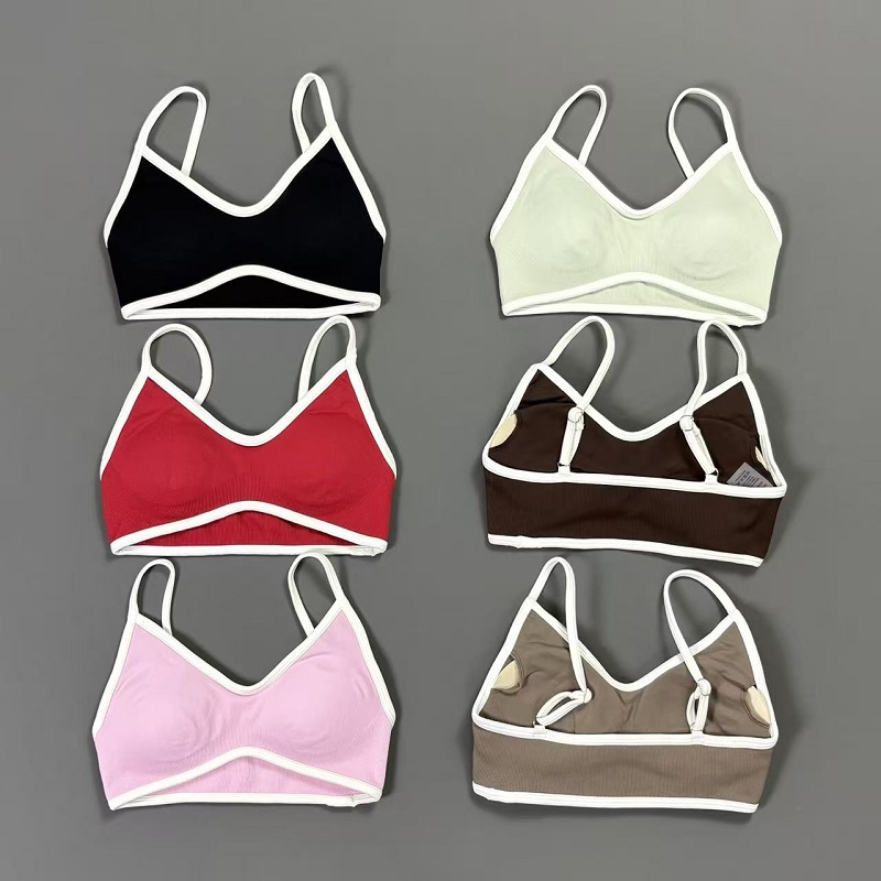 Bra Top Seamless - Reggiseno Sportivo da Donna con Linee