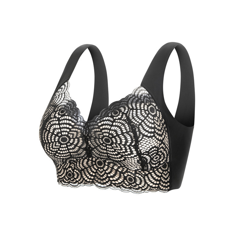 Bra Top Seamless - L'bellagiovanna Reggiseno in pizzo senza ferretto