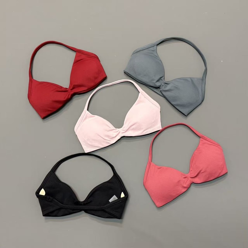Bra Top Seamless - Reggiseno Sportivo da Donna con Scollo