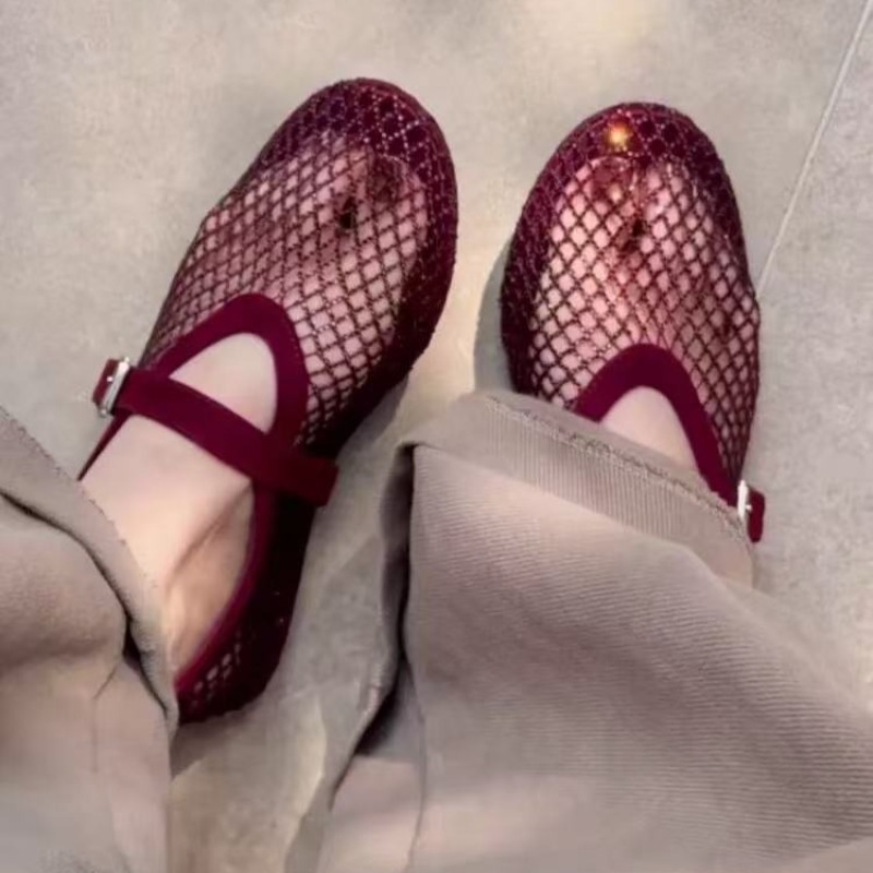Women'S Fashion Sandals - Sandali Baotou con strass intagliati da