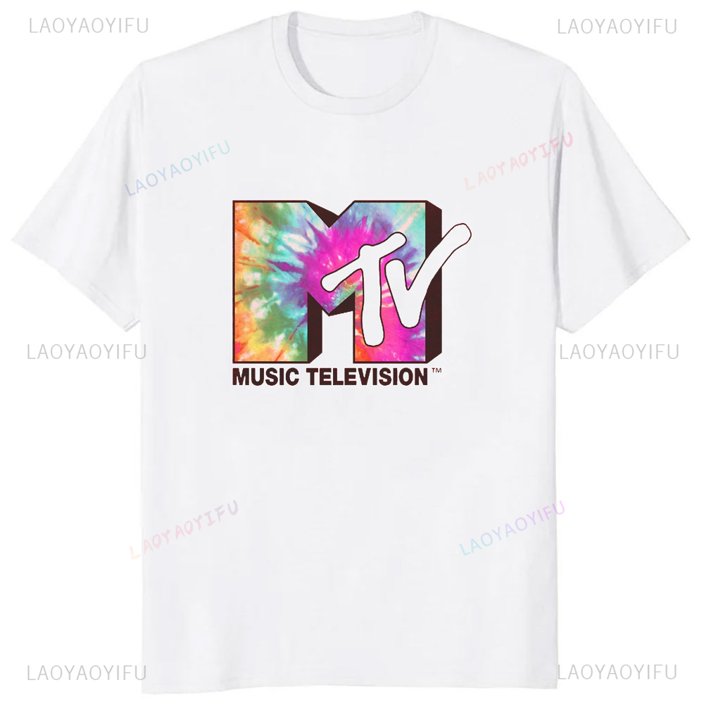 Women'S Fashion Graphic Tees - Classic MTV Retro Design Logo stampato