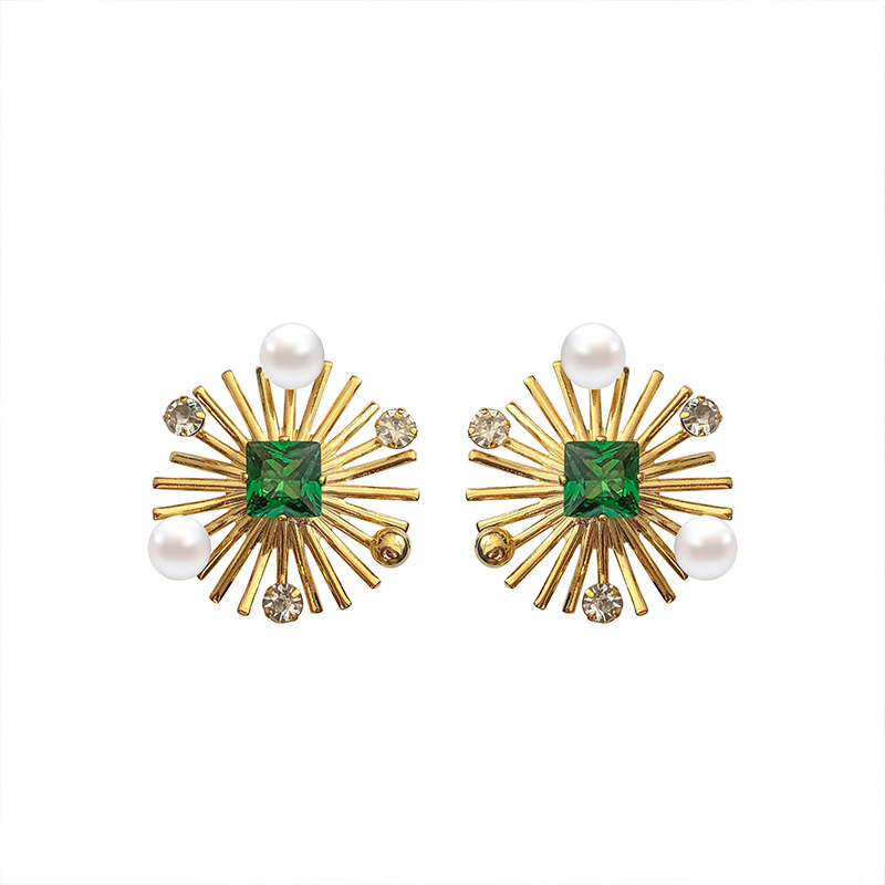 Women Fashion Nz - Orecchini a Perno con Cristalli a