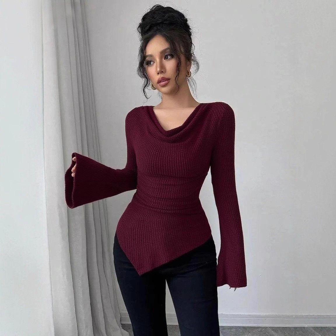 Blusa da donna a maniche lungh - Off Shoulder Top recensione e prezzo
