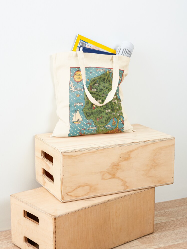 Borsa tote in tela con mappa v - Women'S Fashion Vancouver recensione e prezzo