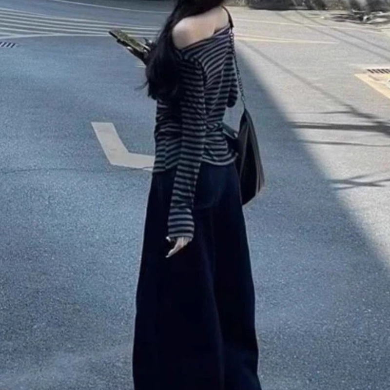 Top Vintage a Righe con Spalle - Off Shoulder Top recensione e prezzo