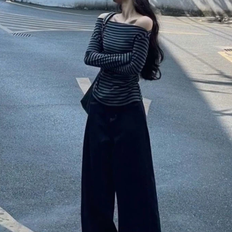 Top Vintage a Righe con Spalle - Off Shoulder Top recensione e prezzo