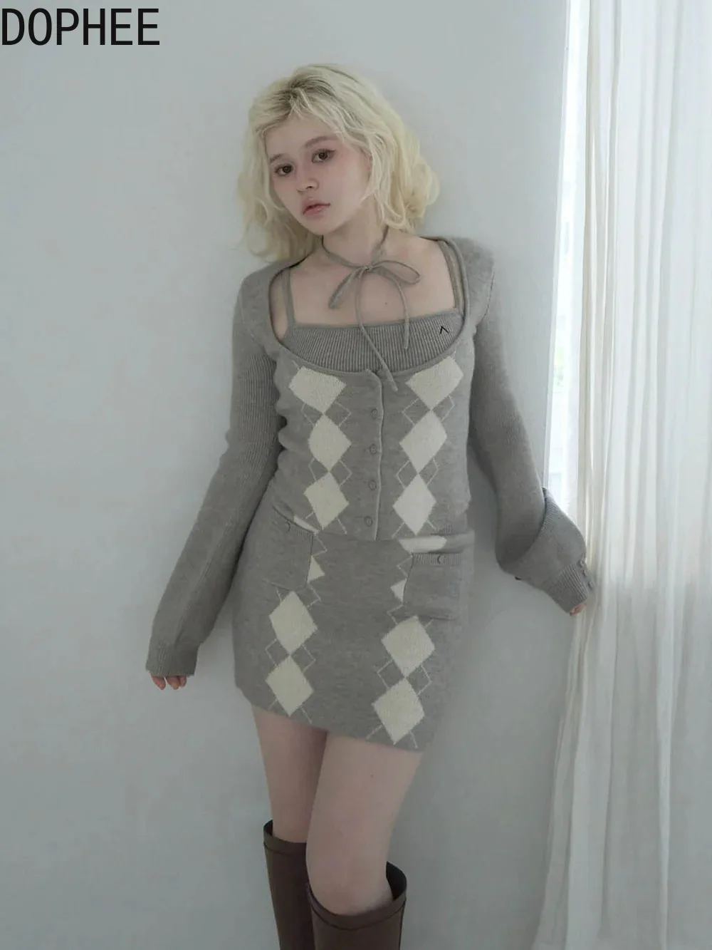 Nuovo set da tre pezzi da donn - Longline Cardigan Knit recensione e prezzo