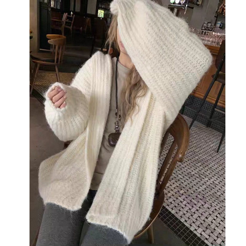 Cardigan con cappuccio aperto  - Longline Cardigan Knit recensione e prezzo