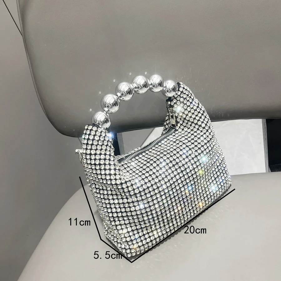 Pochette con strass argento lu - Women'S Fashion Boutique recensione e prezzo