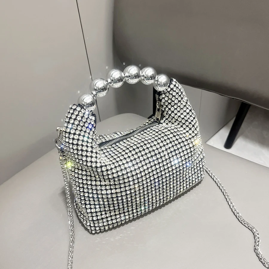 Pochette con strass argento lu - Women'S Fashion Boutique recensione e prezzo