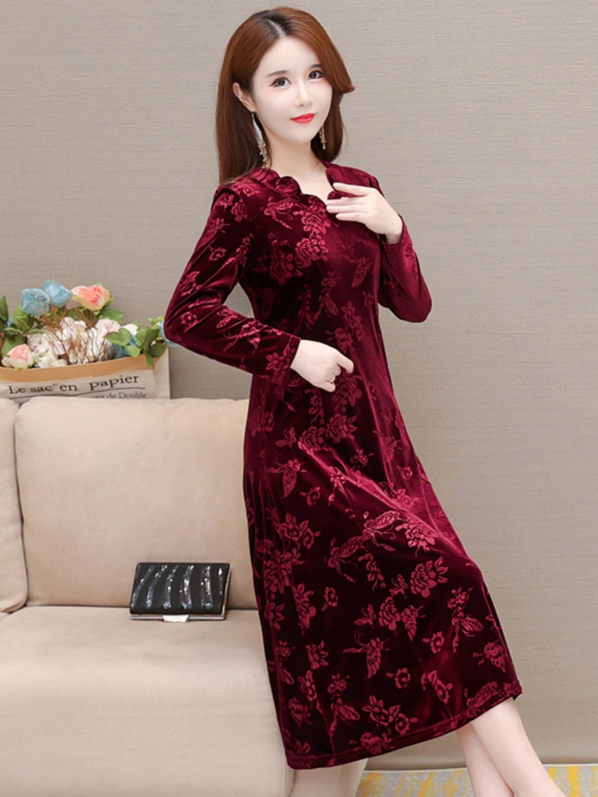 Elegante Abito in Velluto con  - Women Fashion Over 60 recensione e prezzo