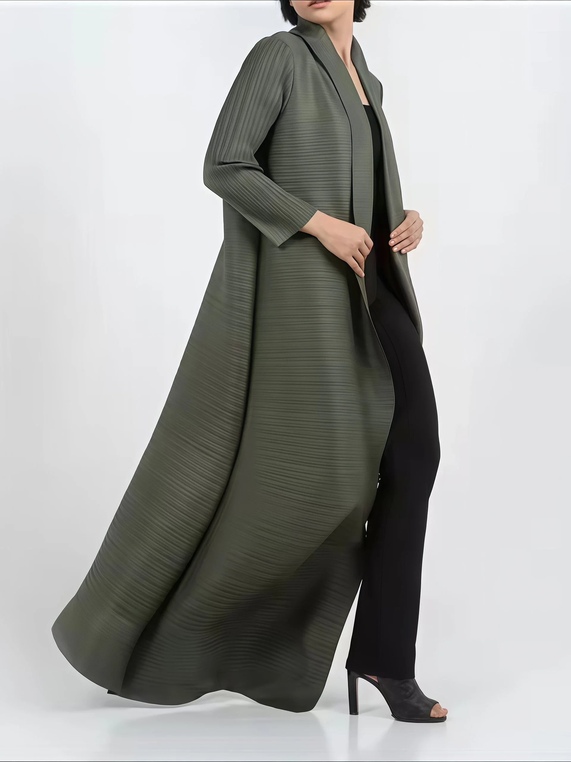 YUDX Miyake Stampa a pieghe Co - Longline Cardigan Knit recensione e prezzo