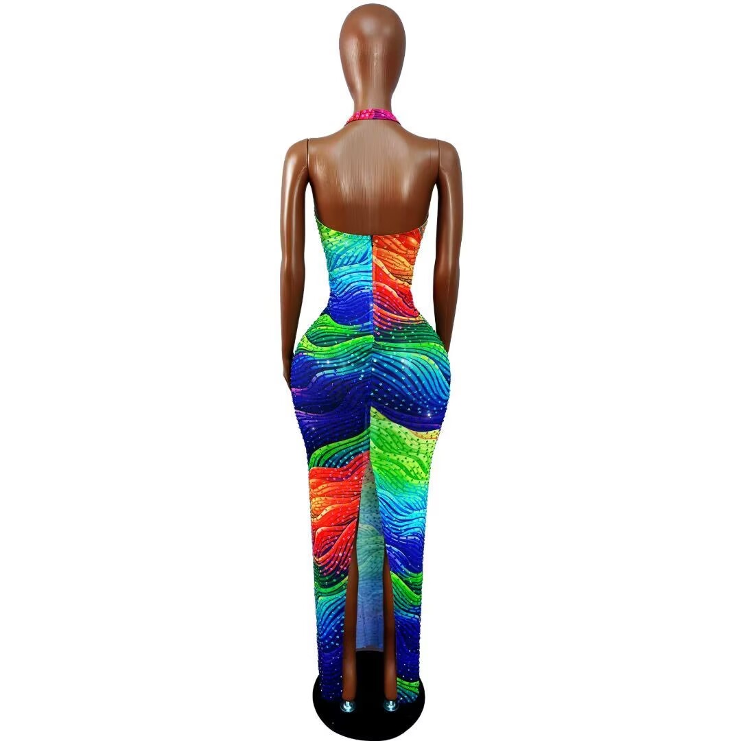 Abito con Motivo a Linee Irreg - Women Fashion Designer Dresses Photos recensione e prezzo
